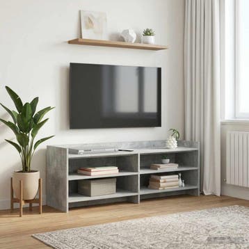 vidaXL TV Kast 135 x 33 x 47 cm Betongrijs Bewerkt hout, Verzenden