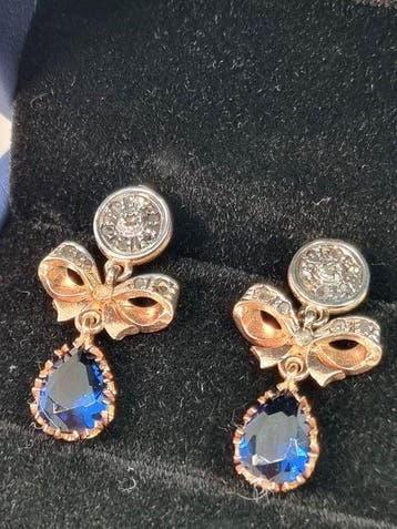 Zonder minimumprijs - Oorbellen - 9 kt. Zilver, Roségoud
