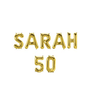 Gouden Ballonnen Set 50 Jaar Sarah 1,9m, Verzenden