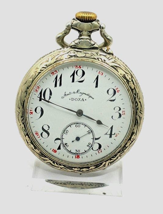 Doxa - Mächtige Argentan Taschenuhr - Top Emaillerückeite, Bijoux, Sacs & Beauté, Montres | Hommes