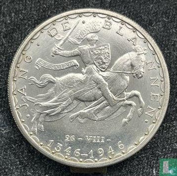 Luxemburg 100 francs 1946 (type 2) 600th Anniversary Dea..., Verzenden, Losse munt, Goud