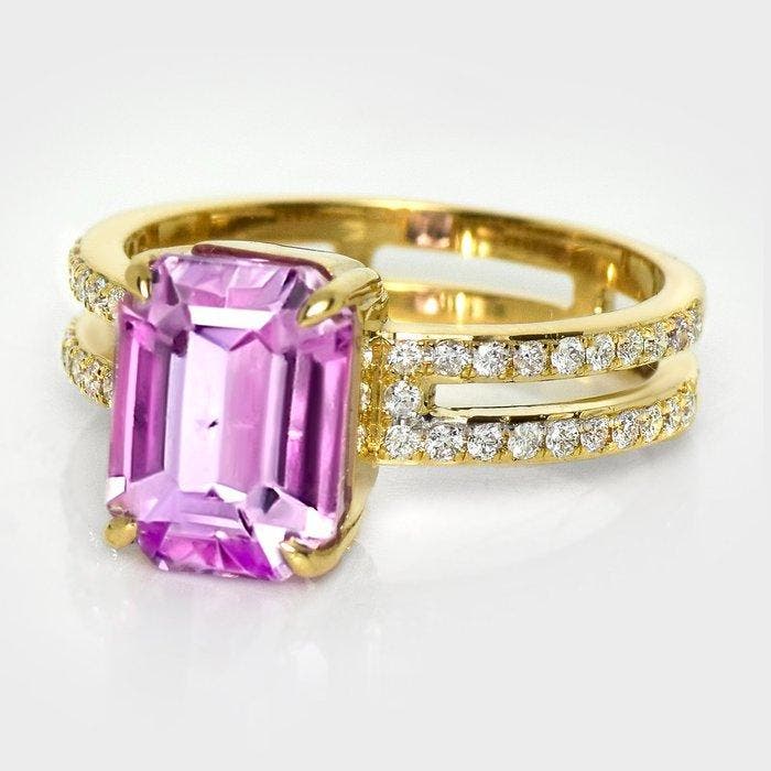 Zonder minimumprijs - Ring - 14 karaat Geel goud, HRD 4,55, Handtassen en Accessoires, Ringen