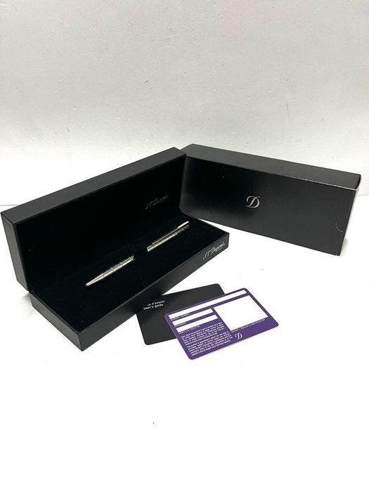 S.T. Dupont - ST Dupont Classique silver “Cercles” ballpoint, Collections, Stylos