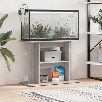 vidaXL Aquariumstandaard Sonoma Grijs 80x35x60 cm Bewerkt, Verzenden