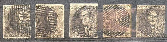 België 1849 - Leopold I, selectie van 12 zegels type, Postzegels en Munten, Postzegels | Europa | België