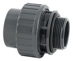 PVC koppeling 50 mm x 1 1/2 lijmmof x buitendraad 10bar, Ophalen of Verzenden, Nieuw