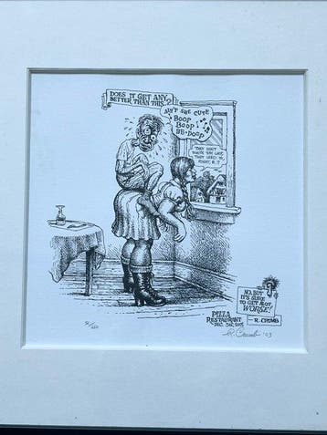 Robert Crumb (1943) - Pizza Restaurant, Nieuw