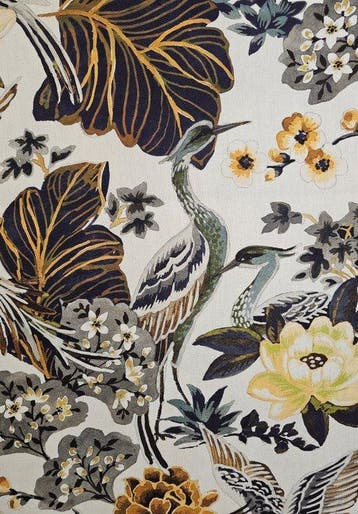 NOUVEAU tissu bohème exclusif avec des hérons en vol -, Antiek en Kunst