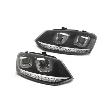 PHARES VOLKSWAGEN VW POLO 6R 09-14 DINAMIC DAYLIGHT FOND NOI, Autos : Pièces & Accessoires, Verzenden