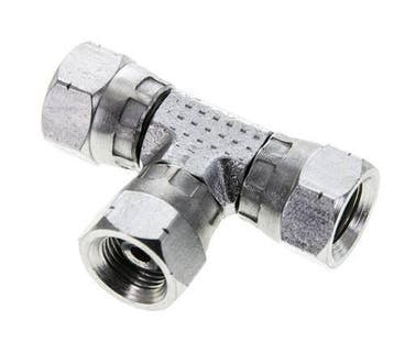T-koppeling G1/8 Binnendraad Staal hydrauliek 400bar, Verzenden, Nieuw
