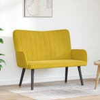 vidaXL Tweedelige Sofa Geel 115 x 61 x 87 cm Fluweel, Huis en Inrichting, Zetels | Zetels, Verzenden, Nieuw