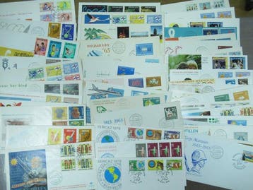Nederlandse Antillen 1959/1975 - Partij FDC Nederlandse, Postzegels en Munten, Gestempeld