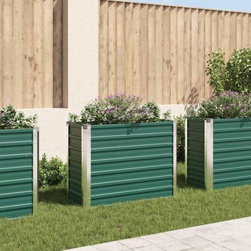 vidaXL Plantenbak verhoogd 100x40x77 cm gegalvaniseerd staal, Verzenden