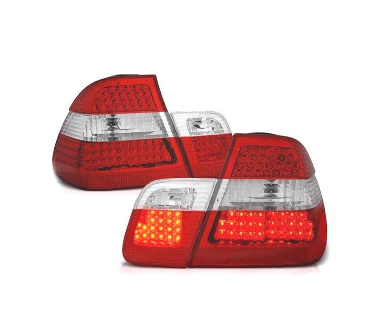 FEUX ARRIÈRE BMW E46 01-05 LED ROUGE CHROMÉ RESTYLING, Autos : Pièces & Accessoires, Éclairage, Envoi
