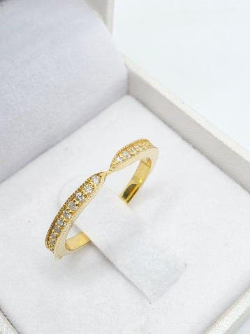 Zonder minimumprijs - Ring Zilver - 0.22ct. tw. Diamant
