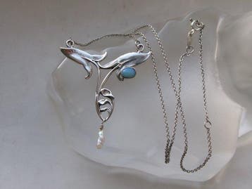 Argent - Collier - Style Art nouveau, Antiquités & Art
