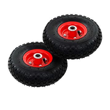 vidaXL Steekwagenwielen 2 st 3,00-4 (245x82) rubber, Verzenden