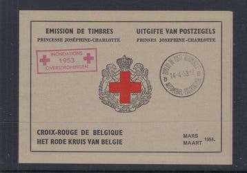 België 1953 - Boekjes rode kruis met speciale afstempeling, Gestempeld