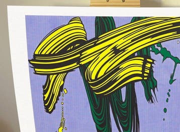 Roy Lichtenstein (1923-1997) - Green and Yellow Brushstroke