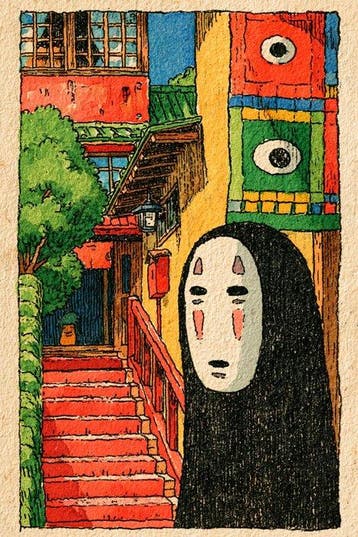LOLART - L’Esprit Sans Visage - 1/5 SIGNÉE COA - 40x60 cm