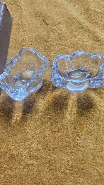 Daum Frères - Salière - Cristal - Paire de salerons Daum, Antiquités & Art