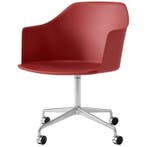 &tradition Rely Fauteuil Met Wieltjes - Eetkamerstoel -, Verzenden, Zo goed als nieuw, Rood