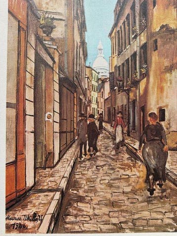 Maurice Utrillo (1883-1955) - Une Rue Boutique, Antiquités & Art