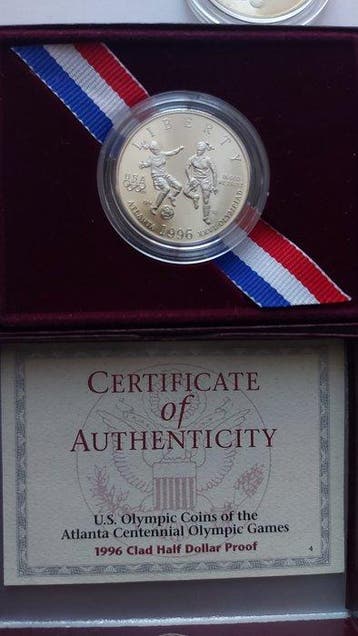 Verenigde Staten. 1/2 dollar 1994/1996 FIFA World Cup +, Postzegels en Munten