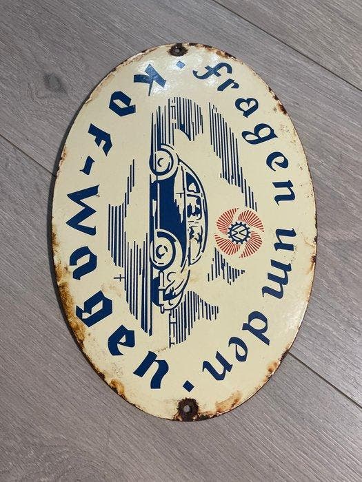 Emaille plaat - Staal, Antiek en Kunst, Antiek | Wandborden en Tegels