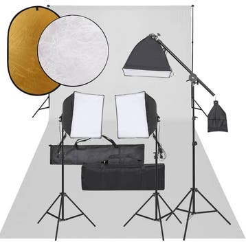 vidaXL Fotostudioset met verlichtingsset, achtergrond en, Verzenden, Nieuw
