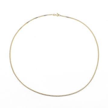 Gouden Venetiaanse schakelketting, Ophalen of Verzenden, Gebruikt, Goud, Goud