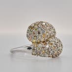 Zonder minimumprijs - Ring - 14 karaat Witgoud - 2.14ct. tw.