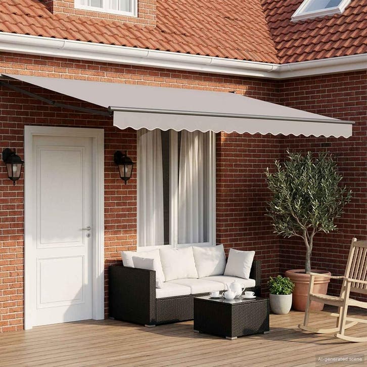 vidaXL Elektrisch Uittrekbaar Markies Frame Antracietkleurig, Jardin & Terrasse, Protection solaire, Envoi