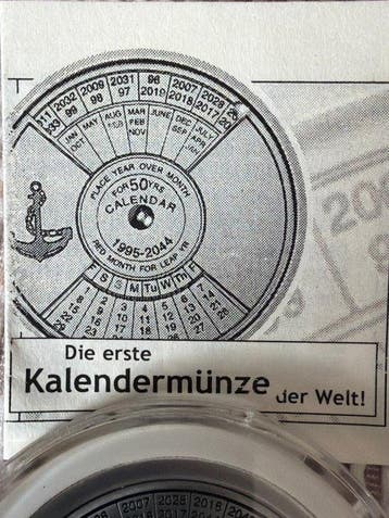 Congo. 5 Francs Die erste Kalendermpnze der Welt - 50,4g mit