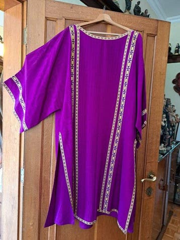 chasuble Kazuivel dalmatique liturgique - Vintage - Ruban de