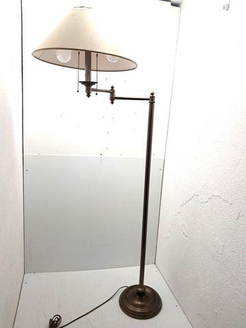 Lampadaire - Cuivre, Bois - 142/200 cm 7,1 kg, Antiek en Kunst, Curiosa en Brocante