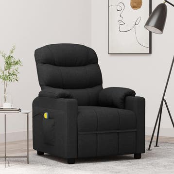 vidaXL Massagestoel stof zwart, Verzenden