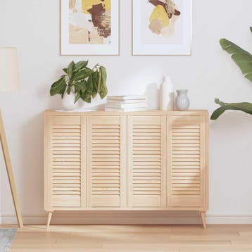 vidaXL Kastdeur 4 st Naturel 69 x 49,4 cm Massief grenenhout, Verzenden, Nieuw