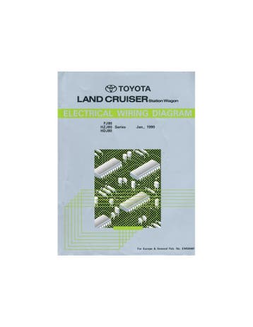 1990 TOYOTA LANDCRUISER STATION WAGON ELECTRISCHE SCHEMA'S.., Ophalen of Verzenden
