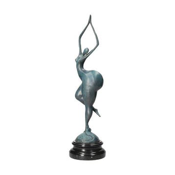 Statue, Modernist female sculpture - 56 cm - Bronze, Marbre