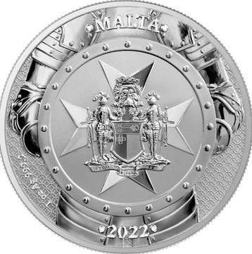 Malta. 5 Euro 2022 Malta – Knights of the Past – 1 oz Silver, Timbres & Monnaies