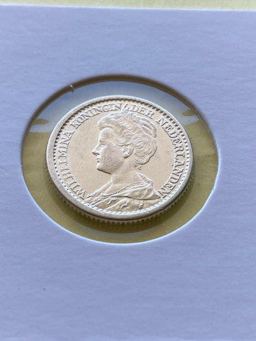 Nederland. Wilhelmina. 25 Cents 1913 (Zonder minimumprijs), Postzegels en Munten, Munten | Nederland