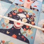 AA173 - Decoratieve stof - surrealistische vrouwportretten –