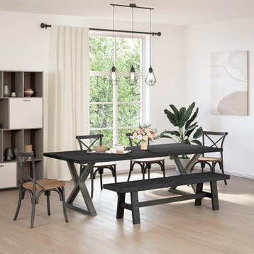 vidaXL Eetbank NOAIN 180 x 41 x 45 cm Massief grenenhout, Huis en Inrichting, Verzenden, Nieuw