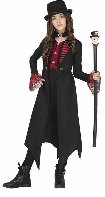 Gothic Halloween Kostuum Meisje Rood, Verzenden, Nieuw
