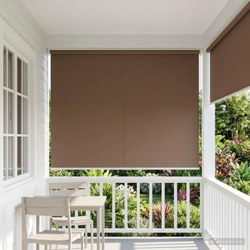 vidaXL Rolgordijn UV-bescherming Taupe 200 x 140 cm, Verzenden, Nieuw