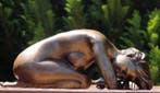 Statue, sleeping beauty - 40 cm - Bronze, Antiquités & Art