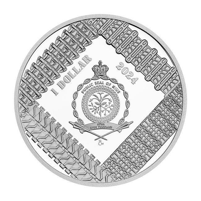 Niue. 1 Dollar 2024 1 oz $1 Niue Armored Vehicles M26, Timbres & Monnaies, Métaux nobles & Lingots