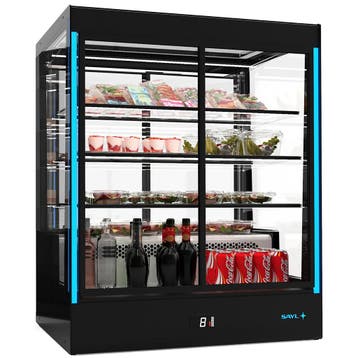 Koelvitrine | PAK | Zwart | +2°C/+6°C | Geforceerd | 4, Verzenden, Nieuw in verpakking