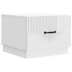 vidaXL Salontafel met lade Hoogglans Wit 49 x 50 x 37 cm, Verzenden, Nieuw